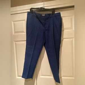 Merona pants. Size 16 / Blue and Black print